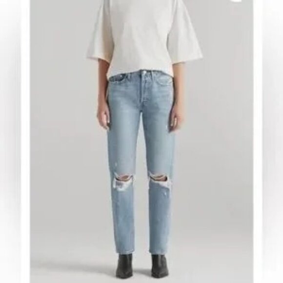 Edwin 1947 Women's Cai High Waisted Straight Leg Jean High Hopes Size 24 NWT - Picture 10 of 10